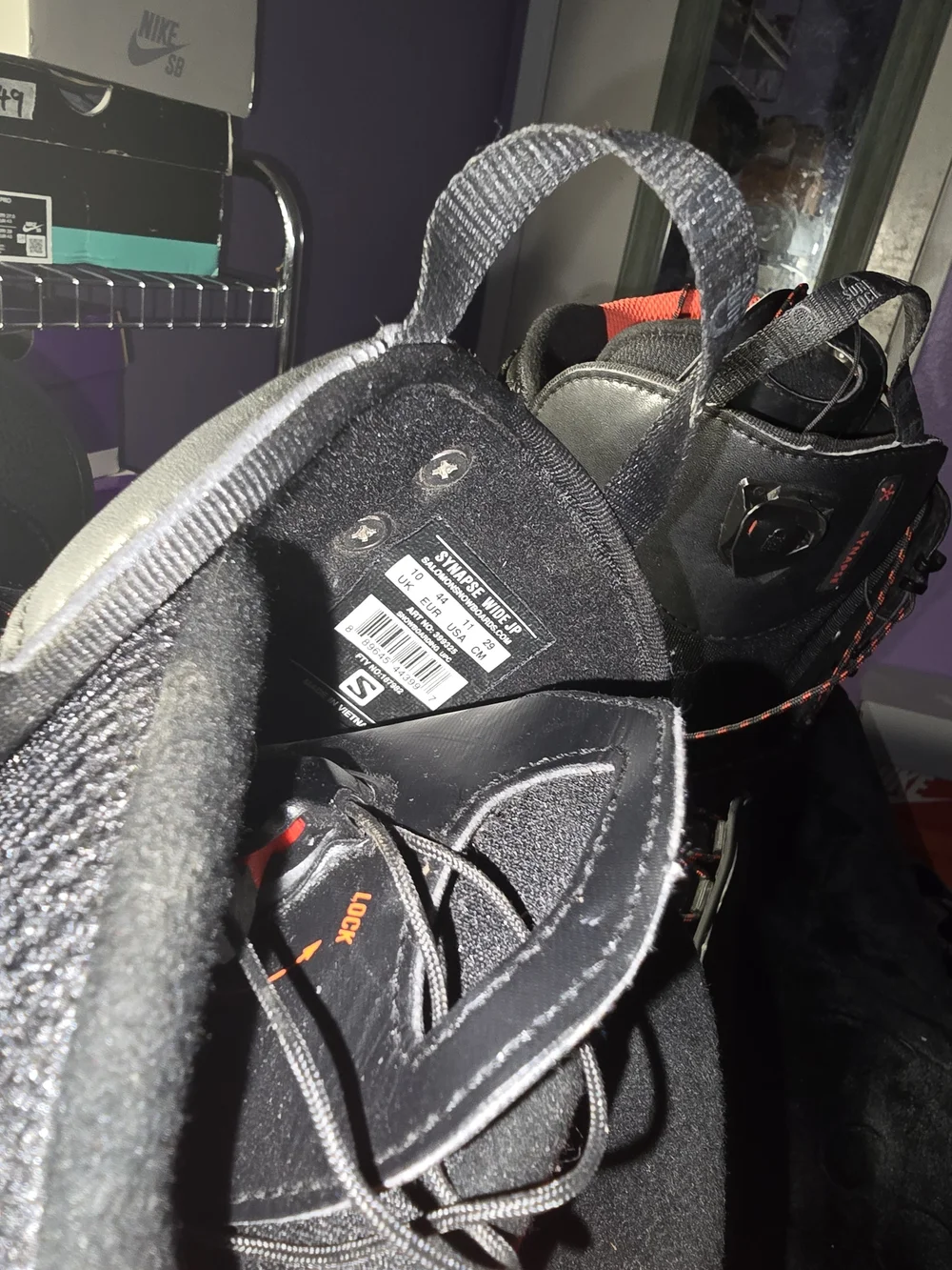 Burton Men’s Black Snowboard Boots with Orange Soles